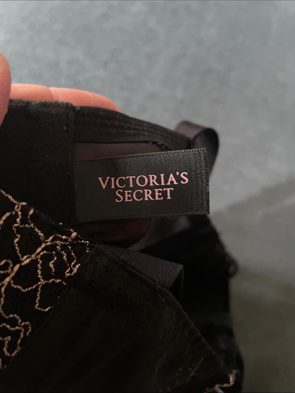 Victoria's Secret Black Corset Top with Cream Lace - Picture 7 of 8